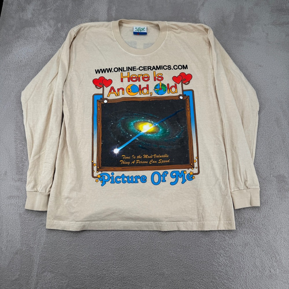 Online Ceramics Here Is An Old Old Picture Of Me Shirt Mens Large Beige Pullover